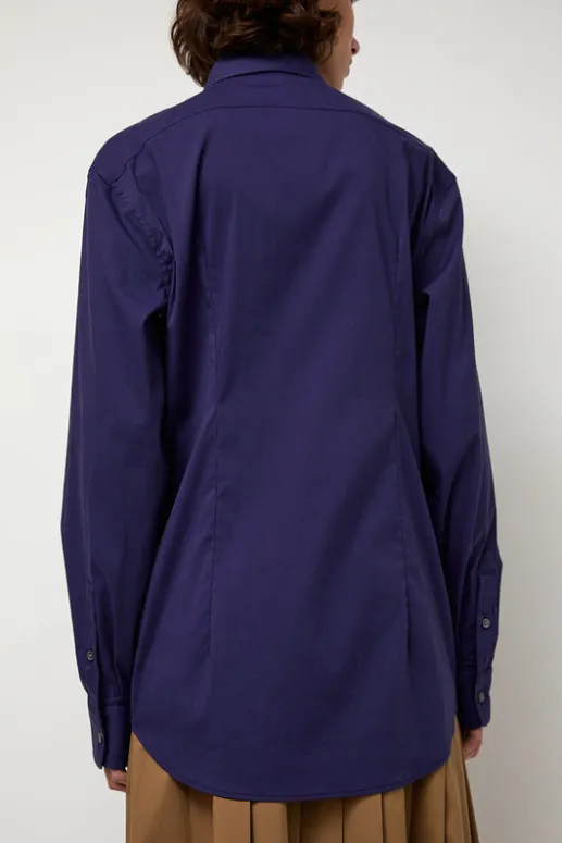 No.6 Store Slim Long Shirt in Ultramarine