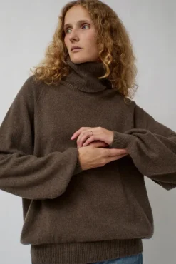 No.6 Store Soar Turtleneck in Teak Brown