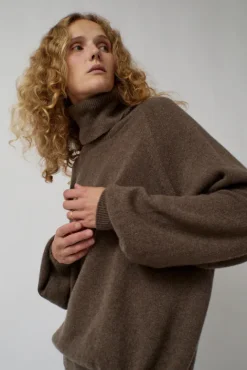 No.6 Store Soar Turtleneck in Teak Brown
