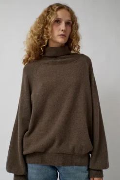 No.6 Store Soar Turtleneck in Teak Brown