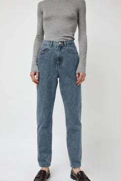 No.6 Store Straight Fit Denim in Mid Blue
