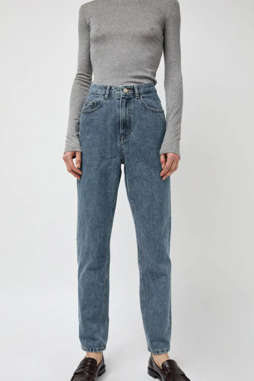 No.6 Store Straight Fit Denim in Mid Blue
