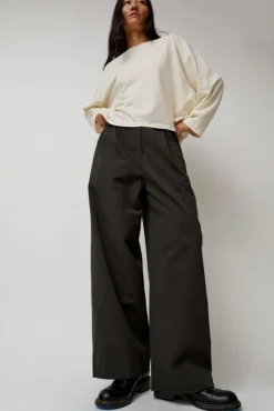 No.6 Store Straight Trousers in Dark Grey