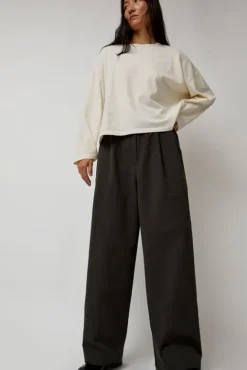 No.6 Store Straight Trousers in Dark Grey
