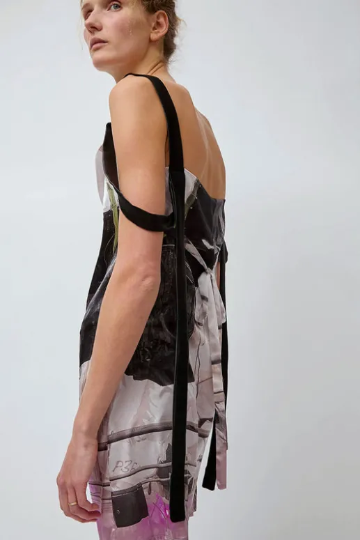 No.6 Store Strap Dress in Purple Print