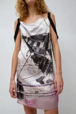 No.6 Store Strap Dress in Purple Print