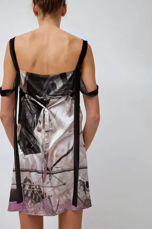 No.6 Store Strap Dress in Purple Print