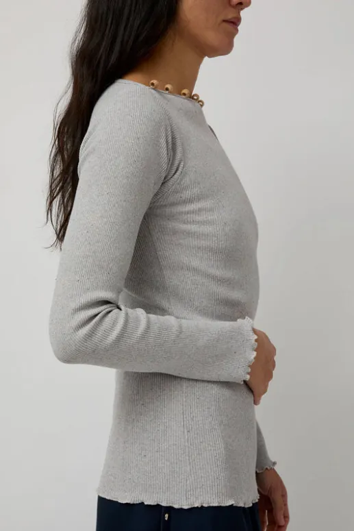 No.6 Store Tav Long Sleeve in Grey Melange