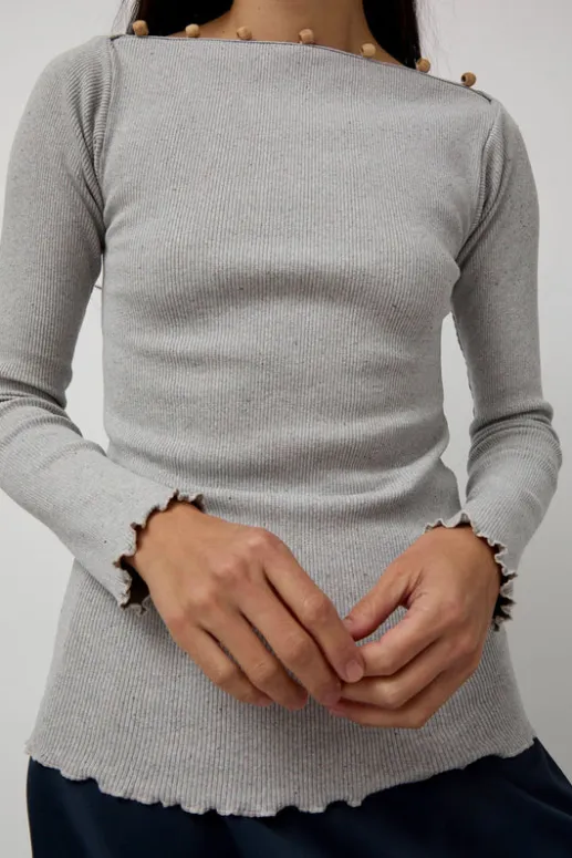 No.6 Store Tav Long Sleeve in Grey Melange