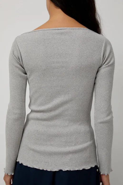 No.6 Store Tav Long Sleeve in Grey Melange