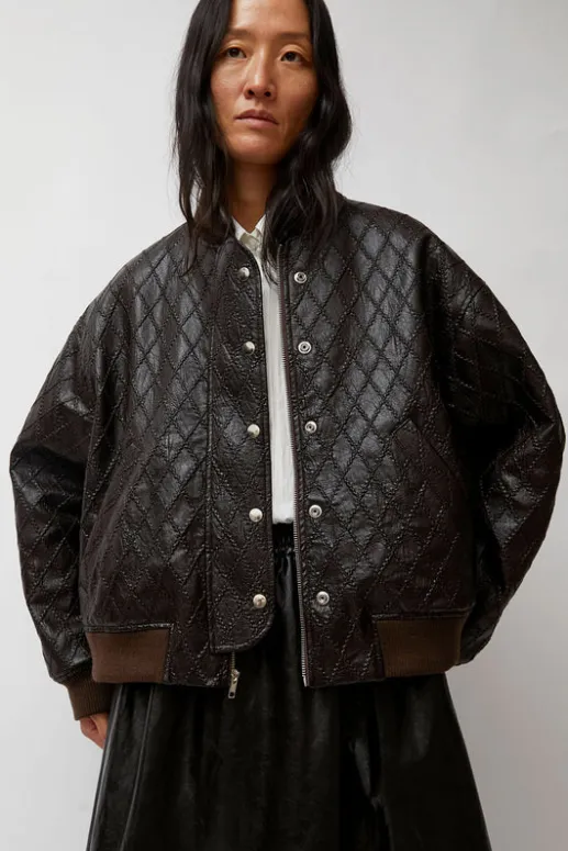 No.6 Store Theo Bomber in Brown Diamond