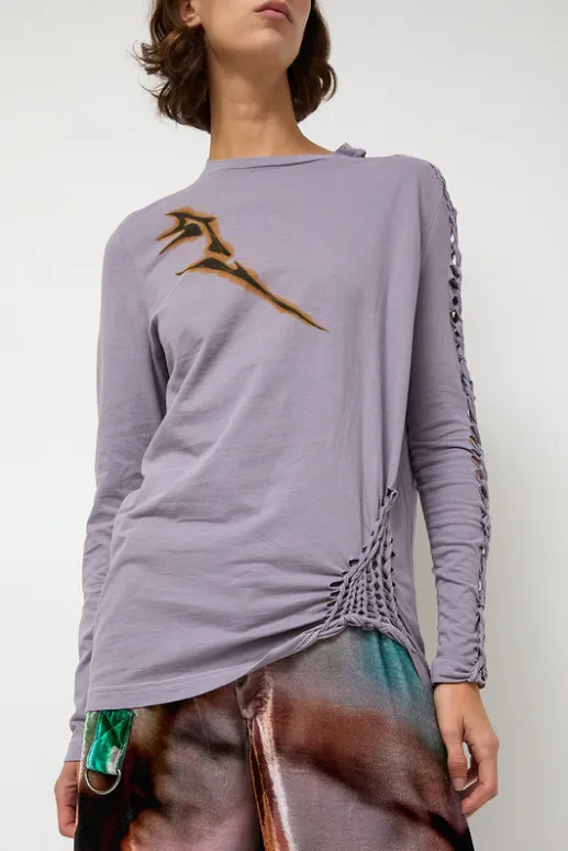 No.6 Store Tosh Long Sleeve Tee in Mauve
