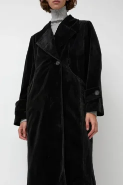 No.6 Store Trigonal Fall Coat in Black Velvet