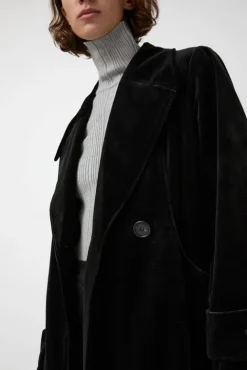 No.6 Store Trigonal Fall Coat in Black Velvet