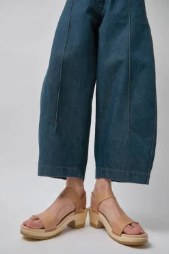 No.6 Store Two Strap Clog on Mid Heel in Desert