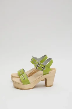 No.6 Store Two Strap Clog on Platform in Apple Patent with Eyelets