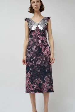 No.6 Store V Neck Sequin Dress in Purple Landscape