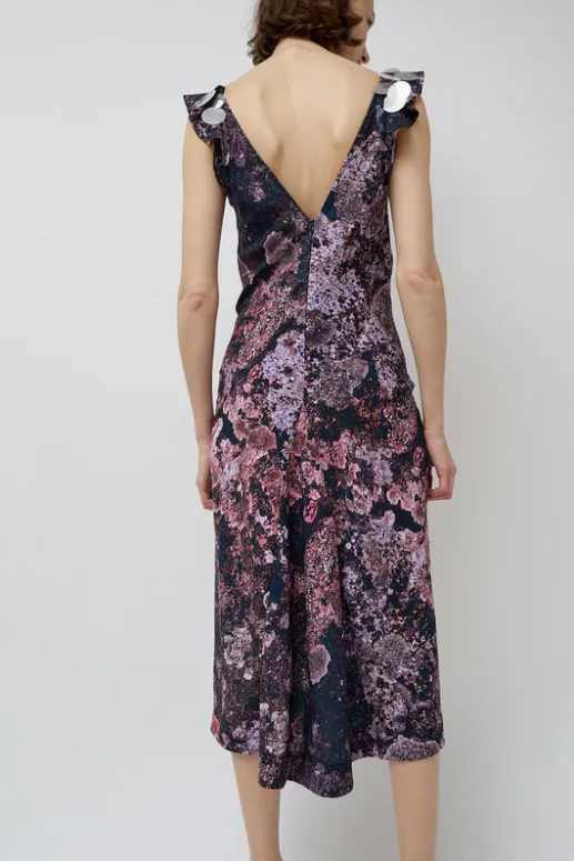 No.6 Store V Neck Sequin Dress in Purple Landscape
