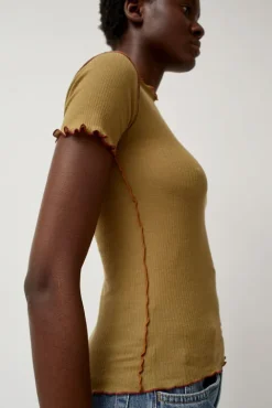 No.6 Store Vein Tee in Jade Brown