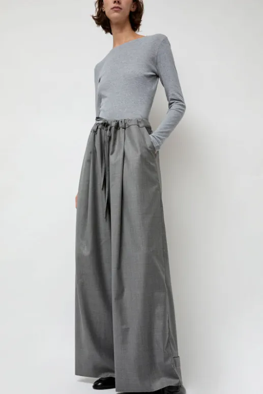 No.6 Store Virgin Wool Tailored Shared Pants in Gray