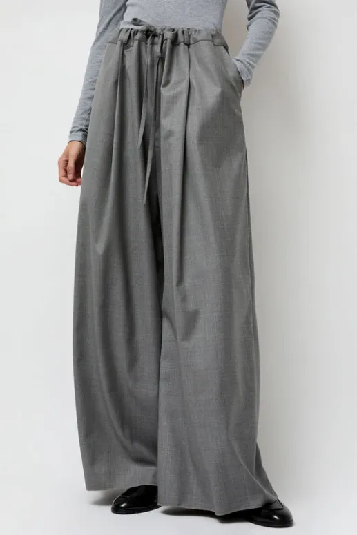 No.6 Store Virgin Wool Tailored Shared Pants in Gray