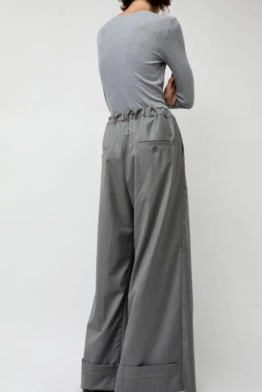 No.6 Store Virgin Wool Tailored Shared Pants in Gray
