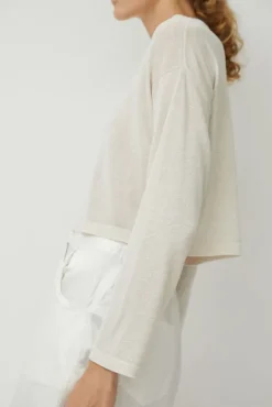 No.6 Store Viscose Shimmery Cardigan in White