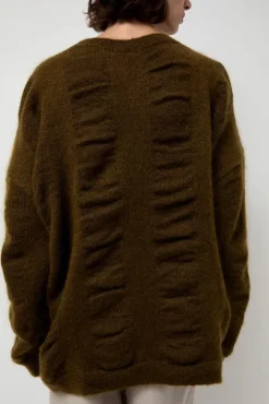 No.6 Store Waterfall Sweater in Dark Olive