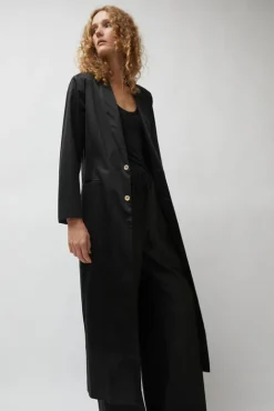 No.6 Store Weatherproof Long Blazer in Black