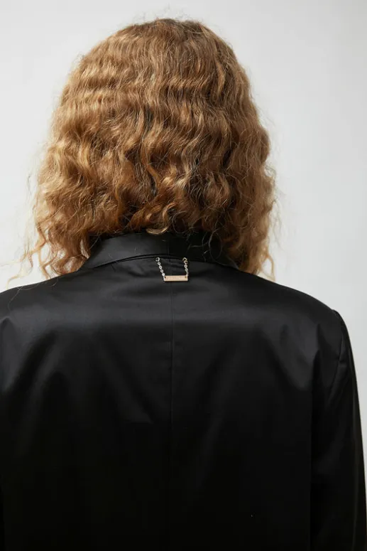 No.6 Store Weatherproof Long Blazer in Black
