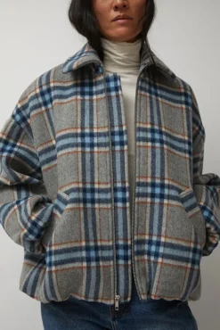 No.6 Store Wicke Bomber in Blue and Rust