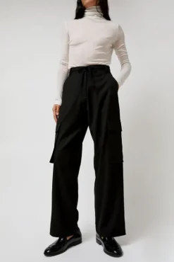 No.6 Store Wool Blend Cargo Pants in Black
