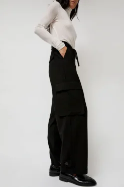No.6 Store Wool Blend Cargo Pants in Black