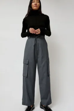 No.6 Store Wool Blend Cargo Pants in Gray