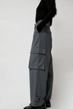 No.6 Store Wool Blend Cargo Pants in Gray