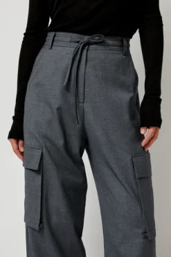 No.6 Store Wool Blend Cargo Pants in Gray