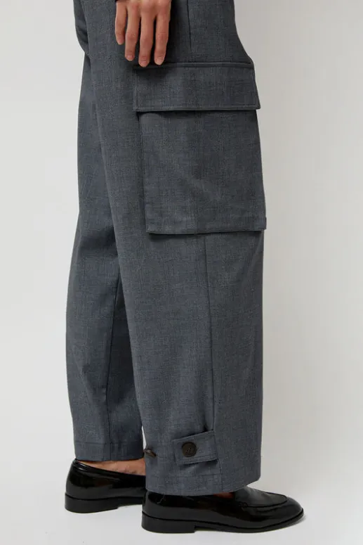 No.6 Store Wool Blend Cargo Pants in Gray