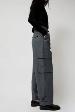 No.6 Store Wool Blend Cargo Pants in Gray