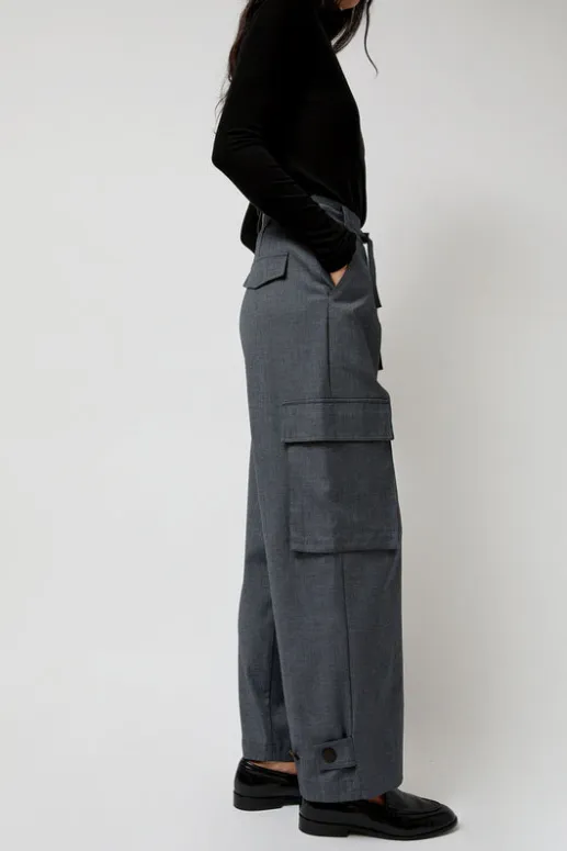 No.6 Store Wool Blend Cargo Pants in Gray