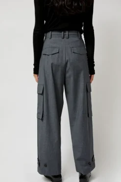 No.6 Store Wool Blend Cargo Pants in Gray