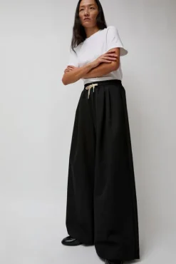 No.6 Store Wool Drawstring Pants in Black
