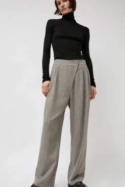 No.6 Store Wool Tweed Wrap Pants in Grey