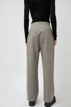 No.6 Store Wool Tweed Wrap Pants in Grey