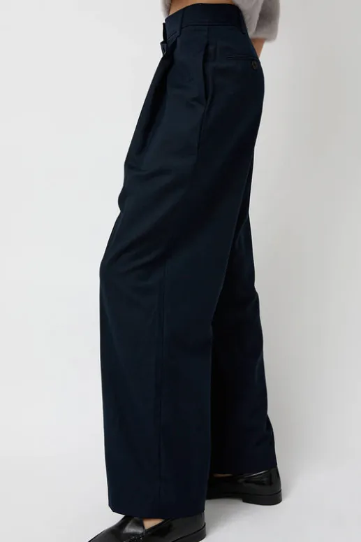 No.6 Store Wool Wrapped Slacks in Navy